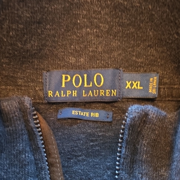 Ralph Lauren Charcoal Quarter-Zip Sweater - Picture 2 of 4